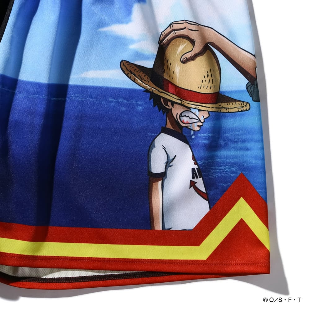 スポルディング（SPALDING）（メンズ）バスケットボールウェア ジャージーショーツ ONE PIECE ルフィ&シャンクス SMP25110PBK