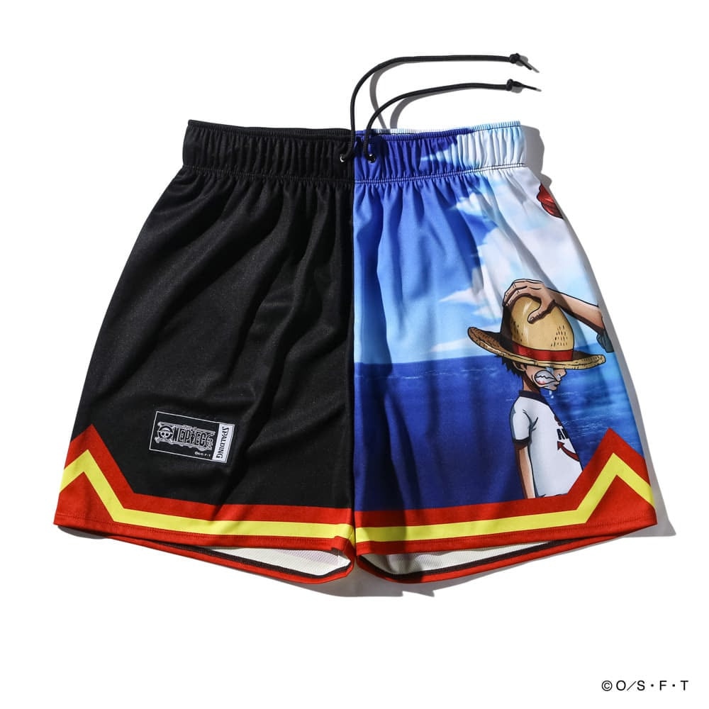 スポルディング（SPALDING）（メンズ）バスケットボールウェア ジャージーショーツ ONE PIECE ルフィ&シャンクス SMP25110PBK