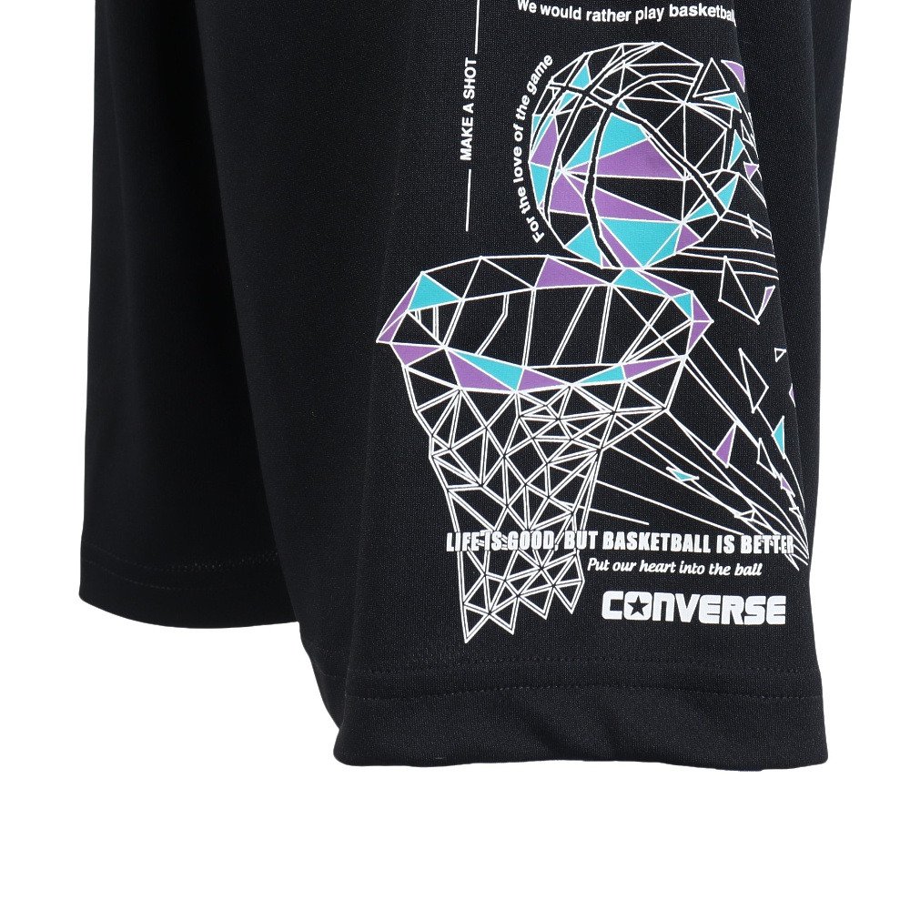 コンバース（CONVERSE）（キッズ）バスケットボールウェア ジュニア プラクティスパンツ ポケット付き CB441853-1924 速乾