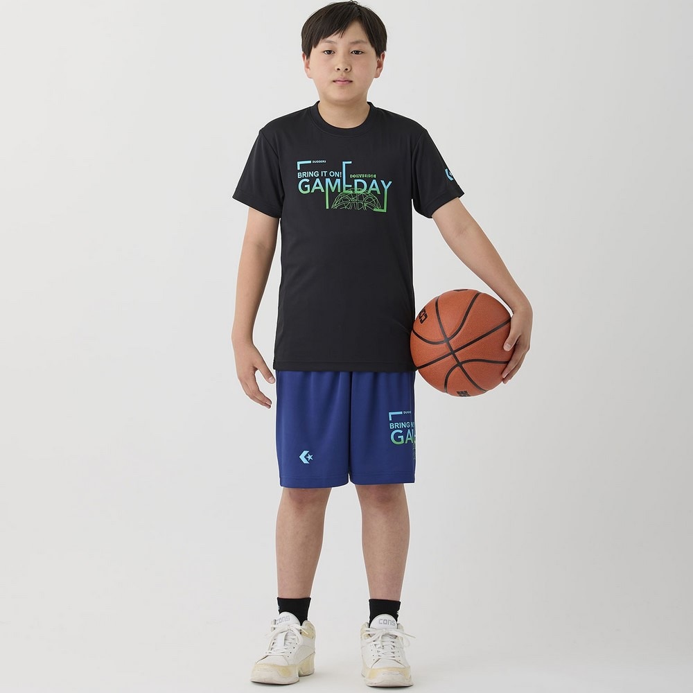 コンバース（CONVERSE）（キッズ）ジュニア バスケットボールウェア プラクティスパンツ ポケット付き CB451851-2800