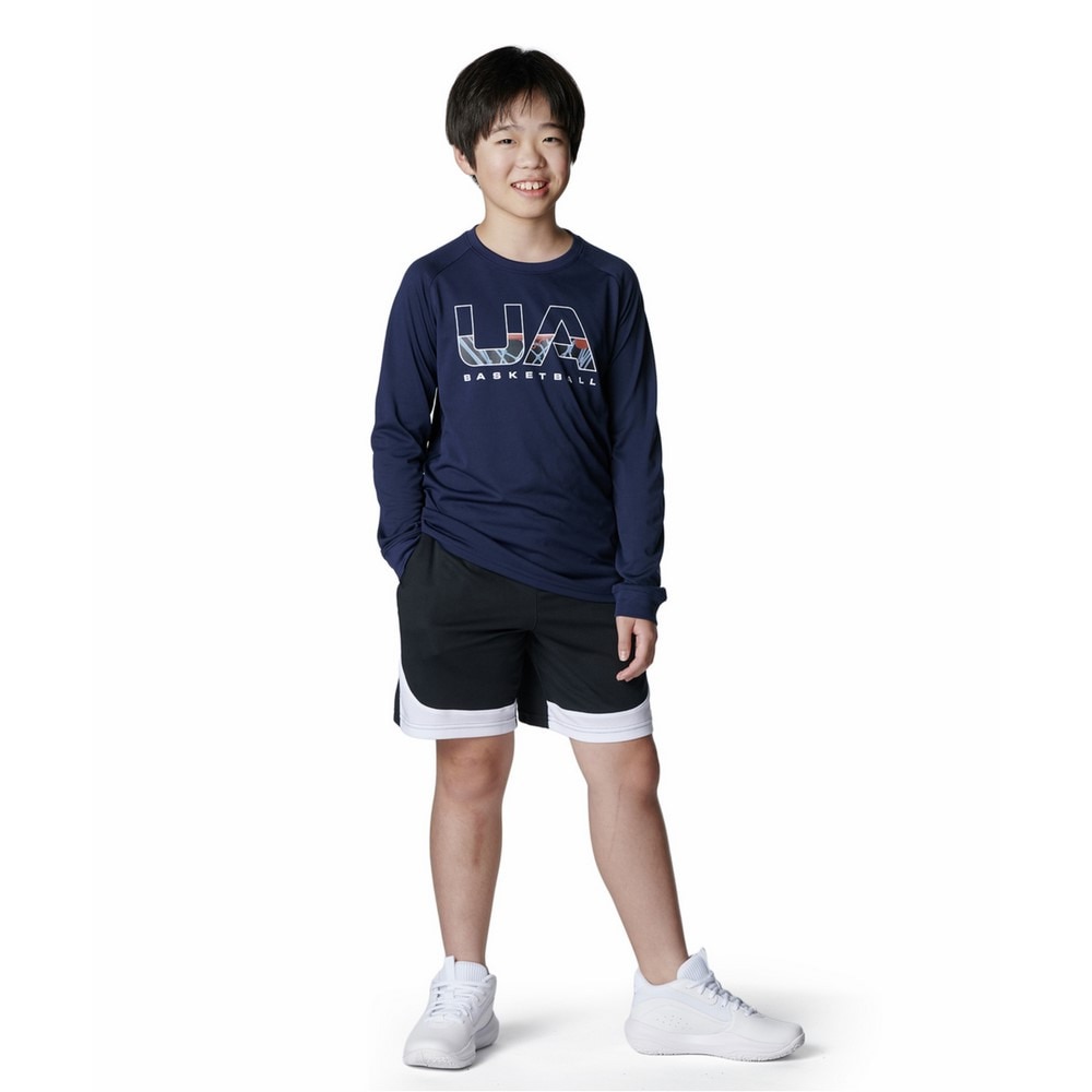 アンダーアーマー（UNDER ARMOUR）（キッズ）バスケットボールウェア ジュニア ゾーン ショーツ 6003969 003