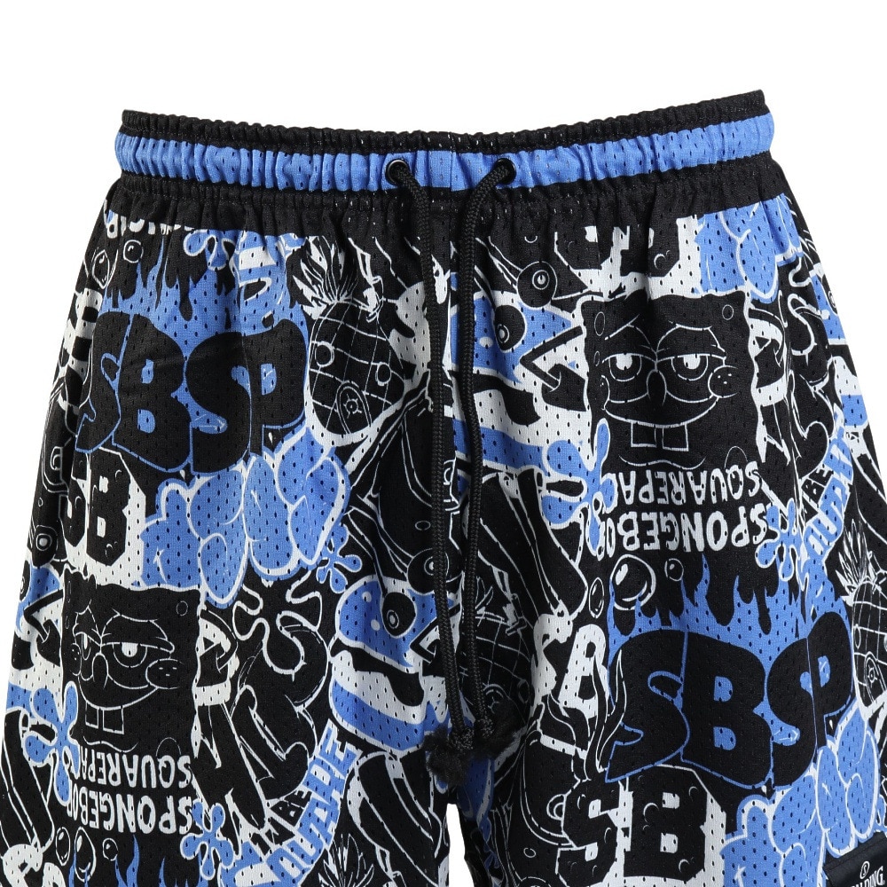スポルディング（SPALDING）（メンズ、レディース）バスケットボールウェア ジャージーショーツ スポンジ・ボブ グラフィティ SMP25156SBL