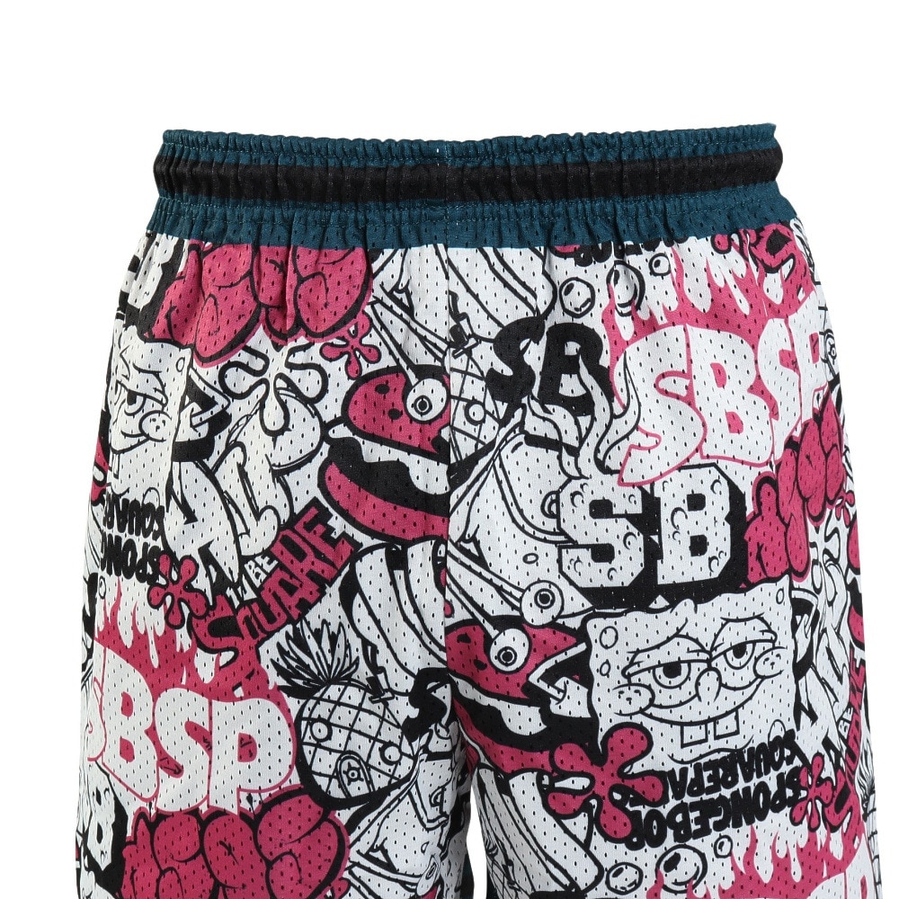 スポルディング（SPALDING）（メンズ、レディース）バスケットボールウェア ジャージーショーツ スポンジ・ボブ グラフィティ SMP25156SWN