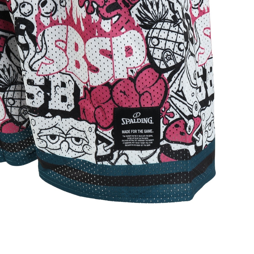 スポルディング（SPALDING）（メンズ、レディース）バスケットボールウェア ジャージーショーツ スポンジ・ボブ グラフィティ SMP25156SWN