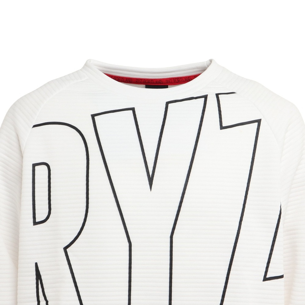 ライズ（RYZ）（メンズ）フリース クルーネック 長袖Tシャツ 751R9CD6612 WHT