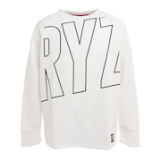 ライズ（RYZ）（メンズ）フリース クルーネック 長袖Tシャツ 751R9CD6612 WHT