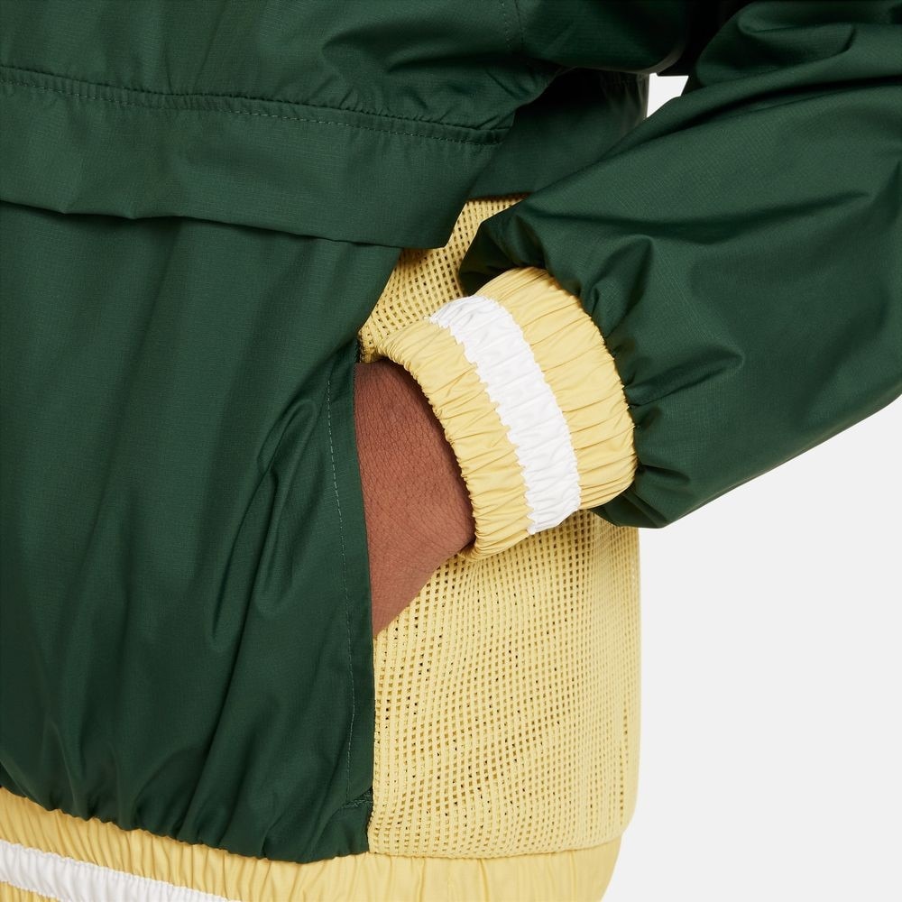 ナイキ（NIKE）（キッズ）長袖 ハーフジップ ジャケット バスケットボールウェア ボーイズ RPL フープス グリーン FN8318-323