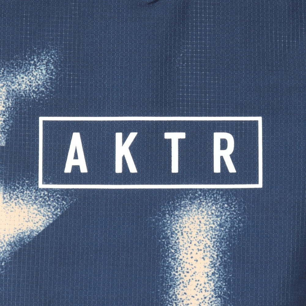 アクター（AKTR）（メンズ）バスケットボールウェア スクリブル Vネック プルオーバー シューティングシャツ 124-001010 NV 速乾