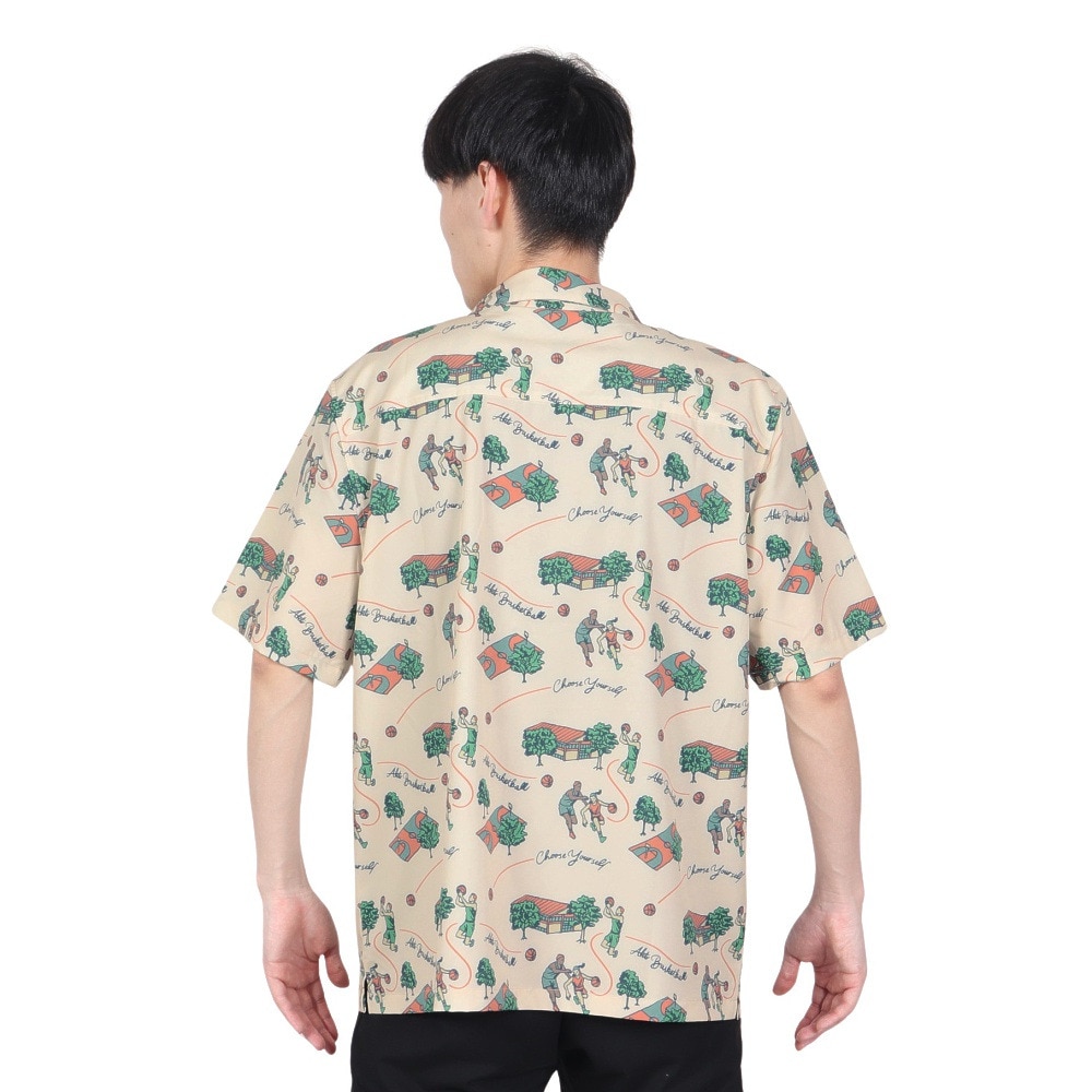 アクター（AKTR）（メンズ）バスケットボールウェア アロハシャツ 124-021010 WH 速乾