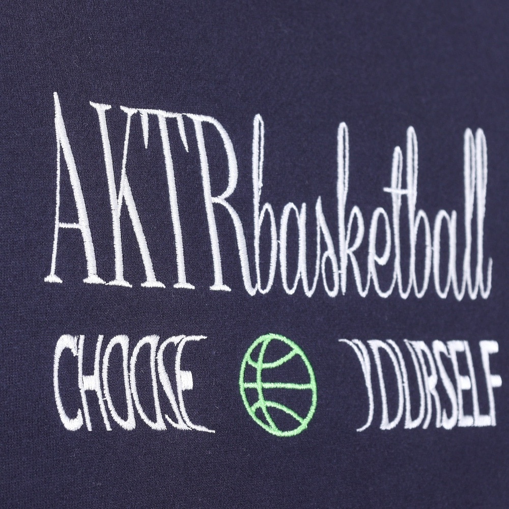 アクター（AKTR）（メンズ、レディース）バスケットボールウェア RETRO-CHIC SWEAT クルーネック シャツ 123-034010 NV