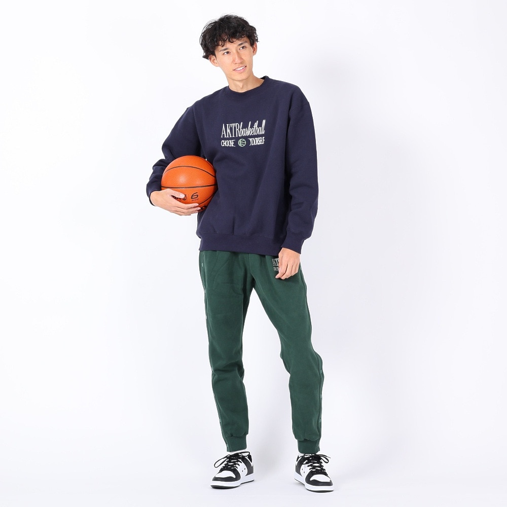 アクター（AKTR）（メンズ、レディース）バスケットボールウェア RETRO-CHIC SWEAT クルーネック シャツ 123-034010 NV