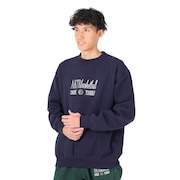 (メンズ、レディース)バスケットボールウェア RETRO-CHIC SWEAT クルーネック シャツ 123-034010 NV