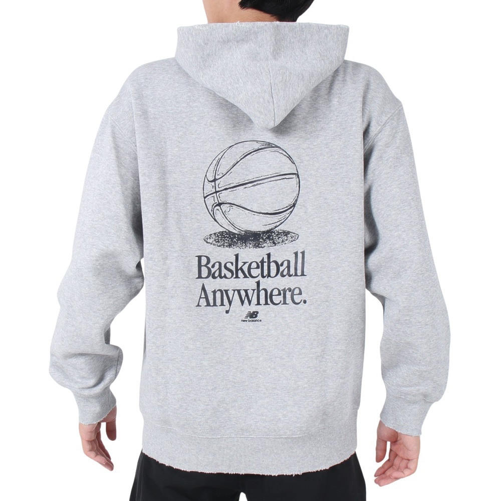 ニューバランス（new balance）（メンズ）バスケットボールウェア Hoops フリースフーディー MT33586AG