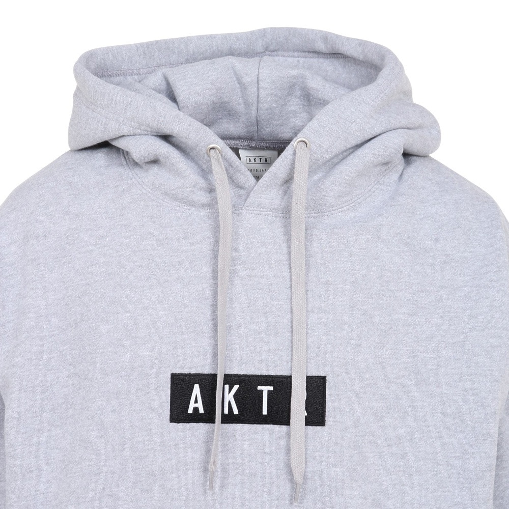 アクター（AKTR）（メンズ、レディース）バスケットボールウェア ロゴスウェットプルオーバーフーディー 223-018010 GY