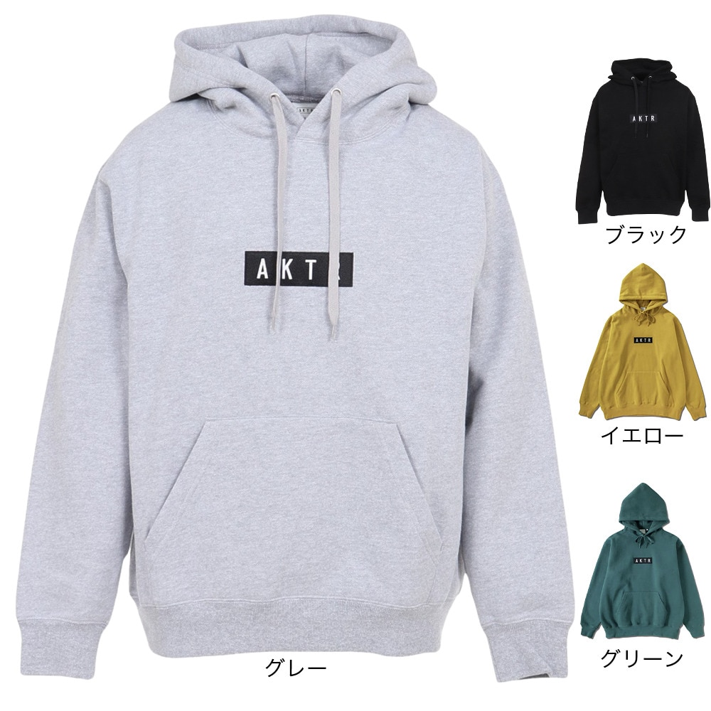 アクター（AKTR）（メンズ、レディース）バスケットボールウェア ロゴスウェットプルオーバーフーディー 223-018010 GR