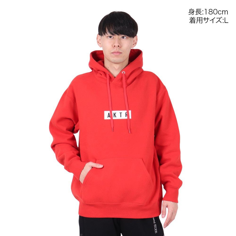 アクター（AKTR）（メンズ）バスケットボールウェア ロゴ スウェット プルオーバー フーディー 224-027010 RD