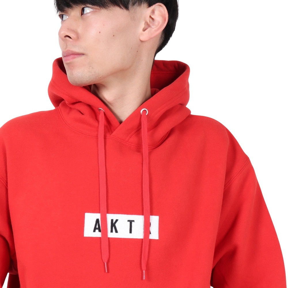 アクター（AKTR）（メンズ）バスケットボールウェア ロゴ スウェット プルオーバー フーディー 224-027010 RD