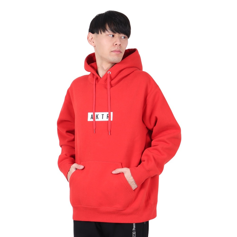 アクター（AKTR）（メンズ）バスケットボールウェア ロゴ スウェット プルオーバー フーディー 224-027010 RD