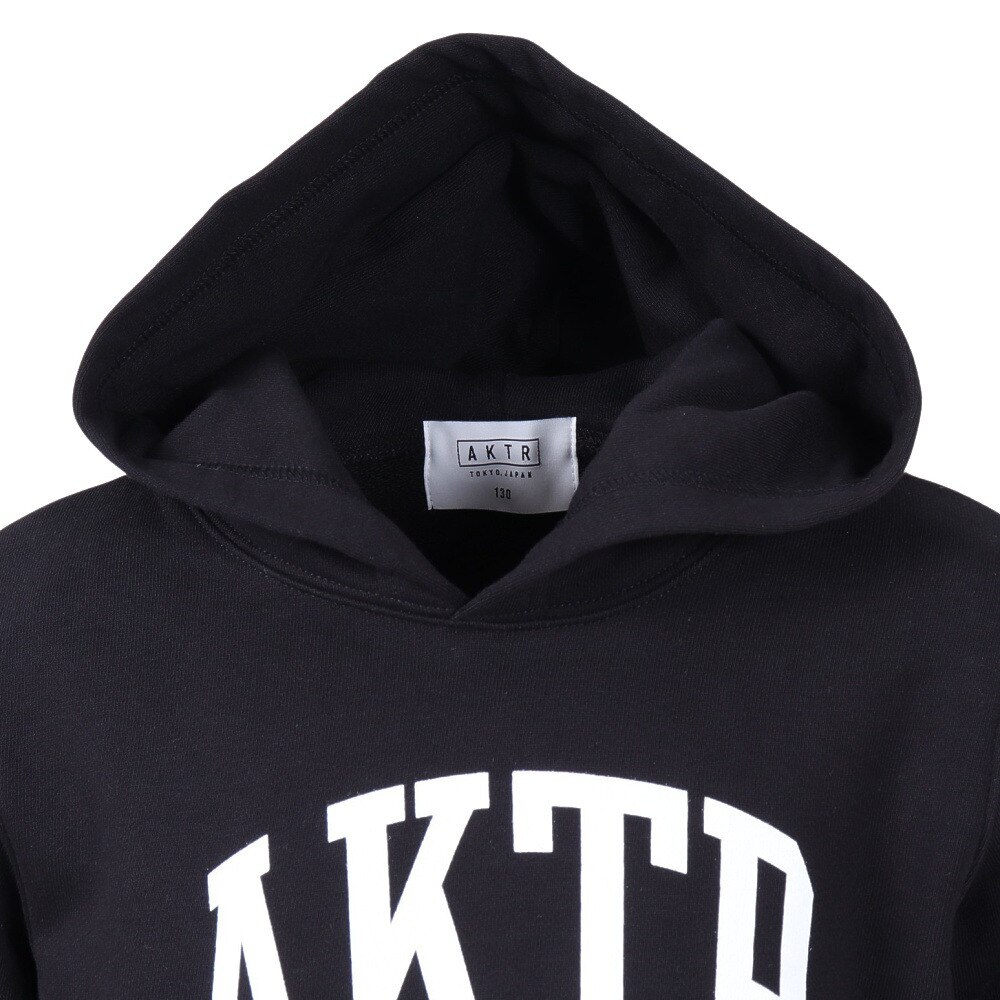 アクター（AKTR）（キッズ）バスケットボールウェア カレッジロゴ スウェット フーディ 224-050010 BK