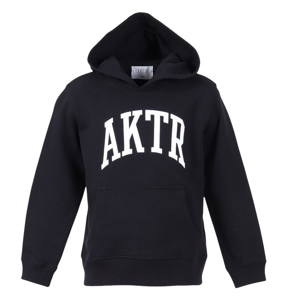 アクター（AKTR）（キッズ）バスケットボールウェア カレッジロゴ スウェット フーディ 224-050010 BK