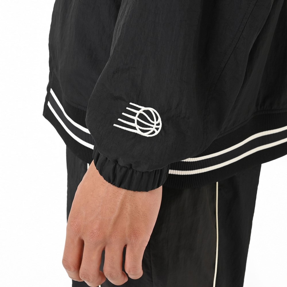 ニューバランス（new balance）（メンズ）バスケットボールウェア ボンバージャケット 裏地起毛メッシュ AMJ55632BK