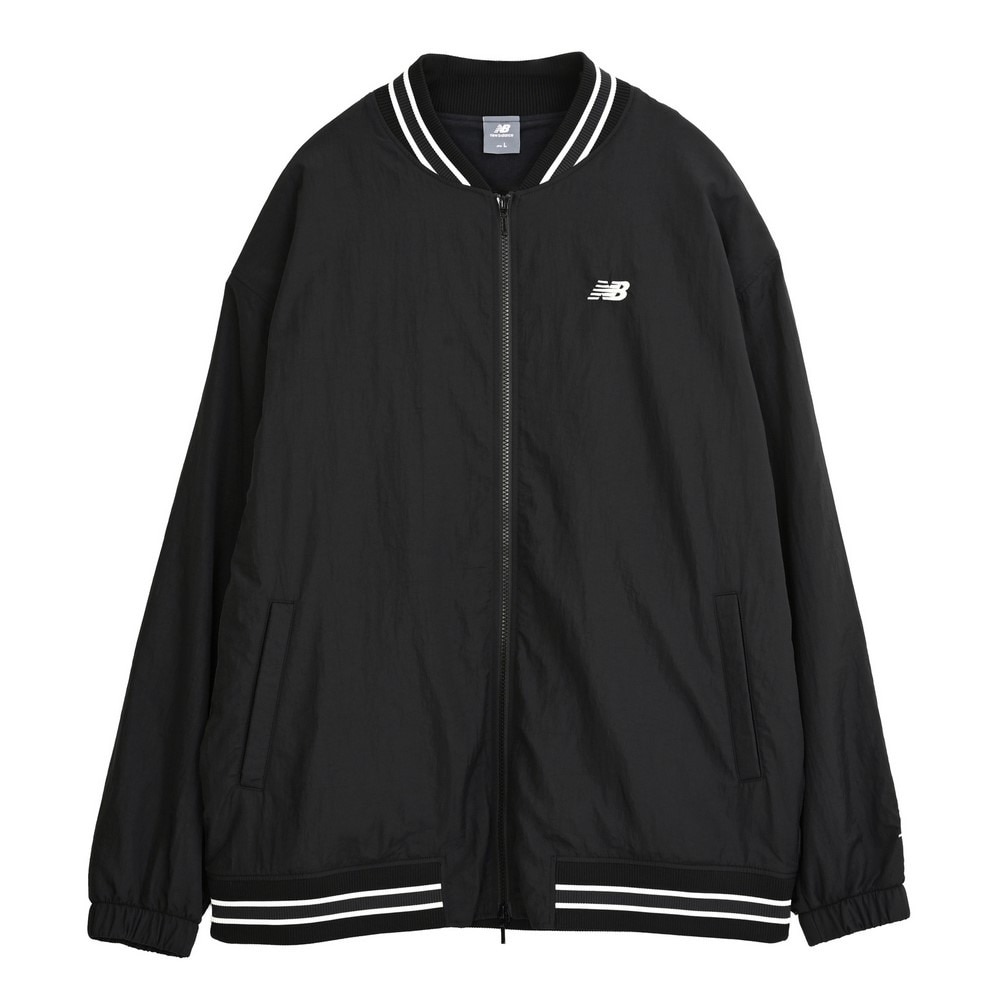 ニューバランス（new balance）（メンズ）バスケットボールウェア ボンバージャケット 裏地起毛メッシュ AMJ55632BK