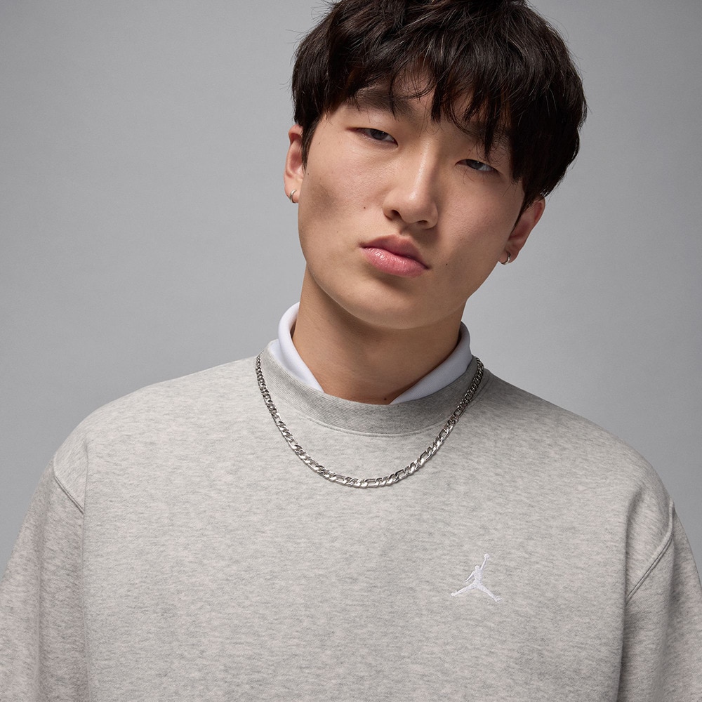ジョーダン（JORDAN）（メンズ）バスケットボールウェア JDN BRKLN フリース L/S クルー FV7293-050