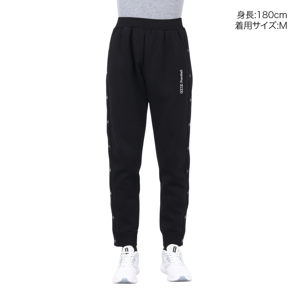 アクター（AKTR）（メンズ）バスケットボールウェア PEACEBALL T.C. サイドスナップ スウェットパンツ 223-103020 BK