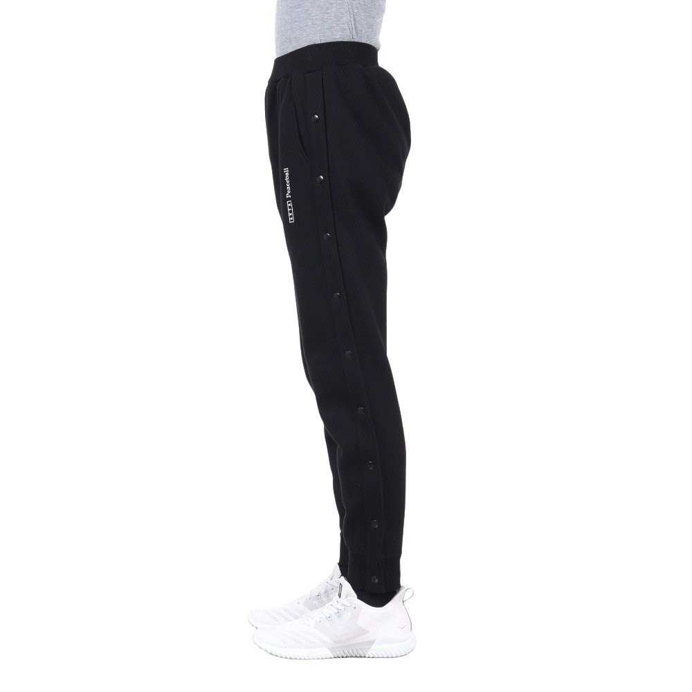 アクター（AKTR）（メンズ）バスケットボールウェア PEACEBALL T.C. サイドスナップ スウェットパンツ 223-103020 BK