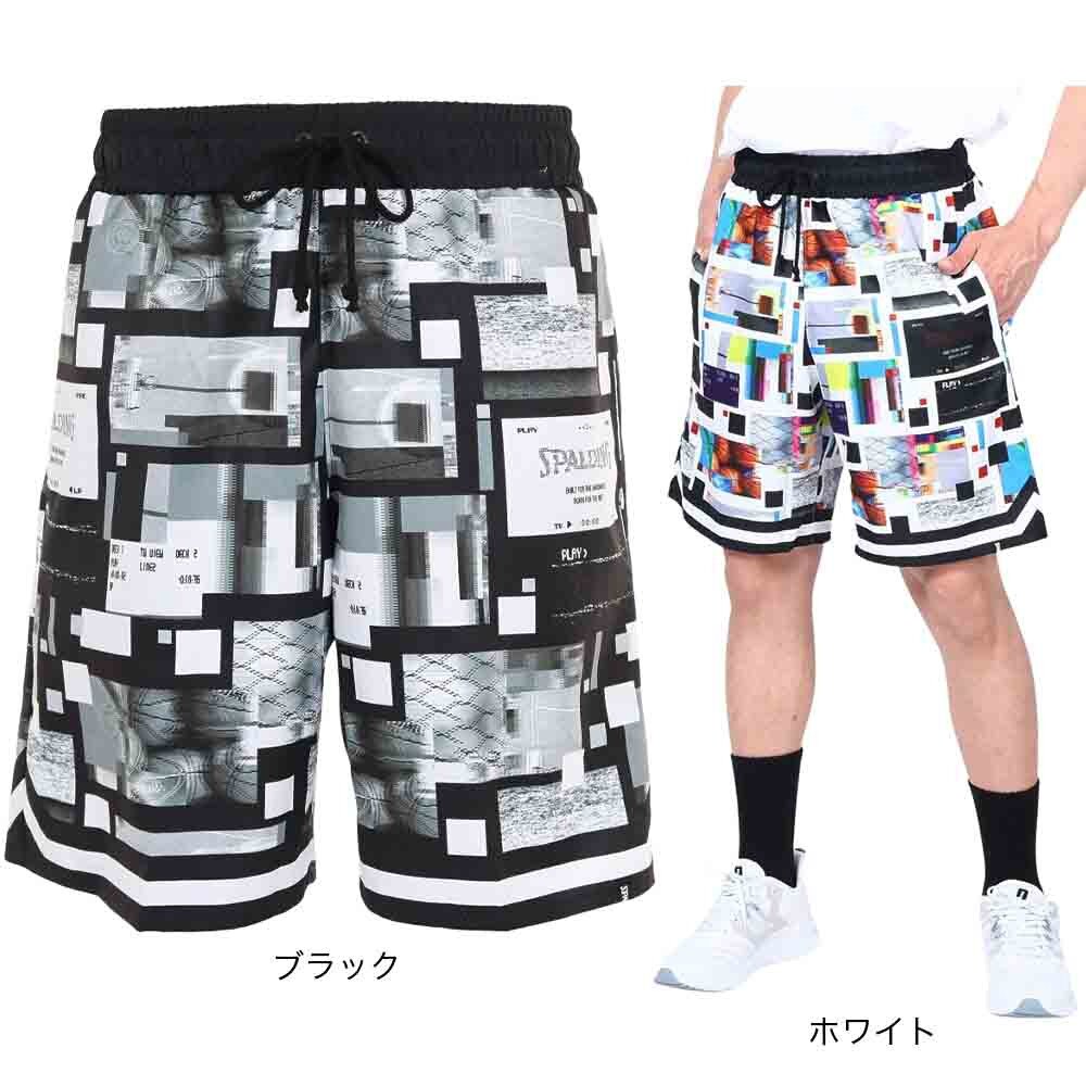 スポルディング（SPALDING）（メンズ）バスパン バスケットボールウェア 布帛パンツ デジタルコラージュ SMP23013WH