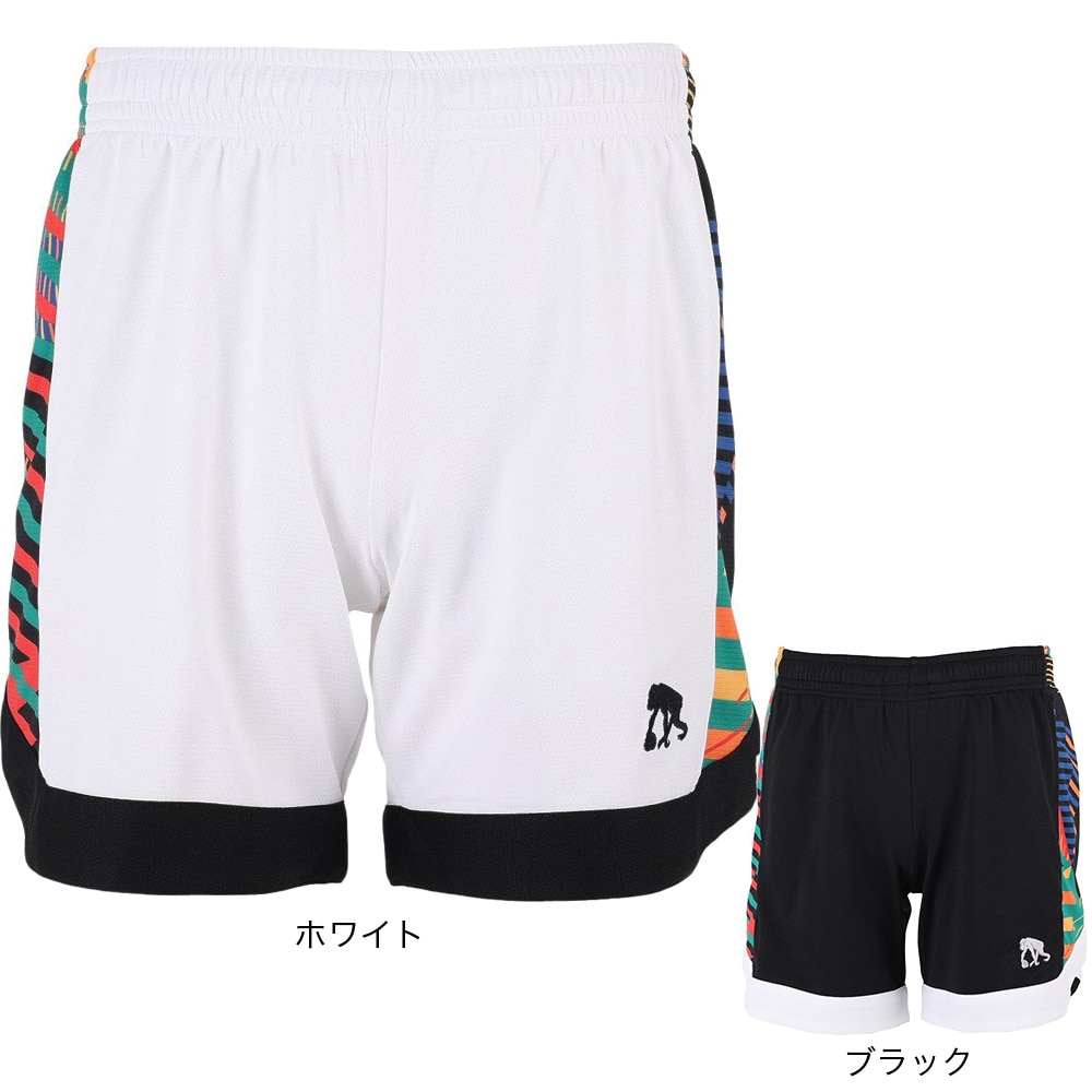 エゴザル（EGOZARU）（メンズ）バスパン バスケットボールウェア カットオフ ワイドジオメトリック ショートパンツ EZHP-S2304-025 速乾