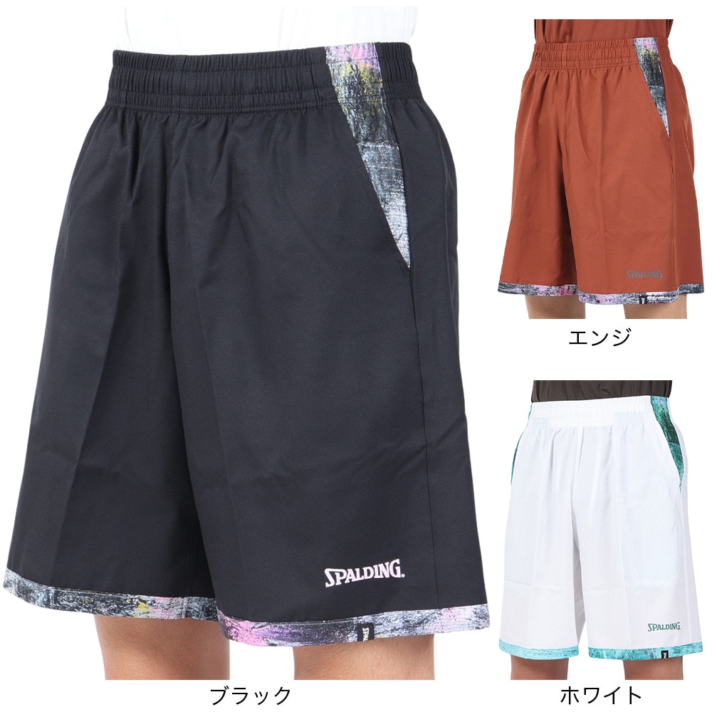 スポルディング（SPALDING）（メンズ）バスケットボールウェア 布帛パンツ ウォールペイント ヘム SMP23116BK