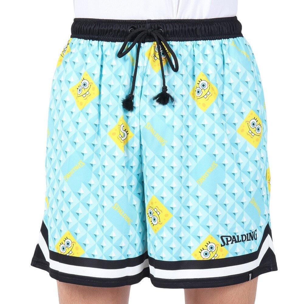 スポルディング（SPALDING）（メンズ、レディース）バスケットボールウェア プラクティスパンツ スポンジ・ボブ パターンS SMP23147SBL
