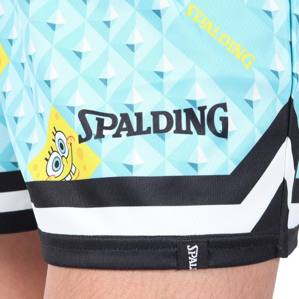 スポルディング（SPALDING）（メンズ、レディース）バスケットボールウェア プラクティスパンツ スポンジ・ボブ パターンS SMP23147SBL