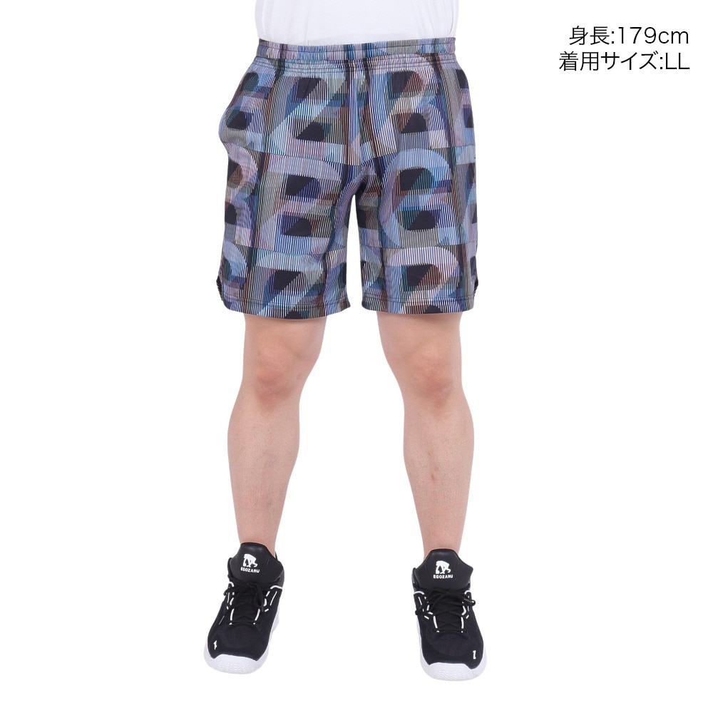 エゴザル（EGOZARU）（メンズ）バスケットボールウェア ひざ上丈 カットオフ バーティカルモノグラム ショートパンツ EZHP-S2407-025 速乾