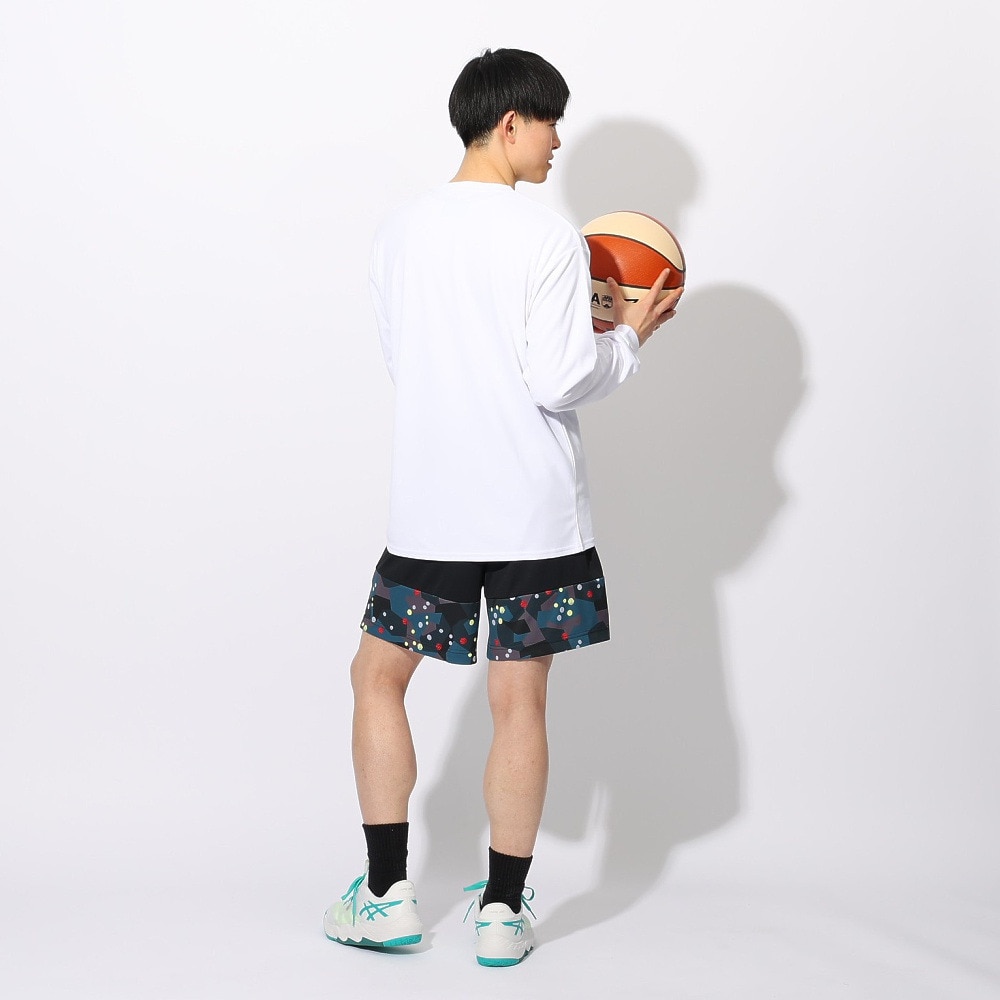スポルディング（SPALDING）（メンズ、レディース）バスケットボールウェア プラクティスパンツ ポルカドット カモ ヘム SMP24111BK