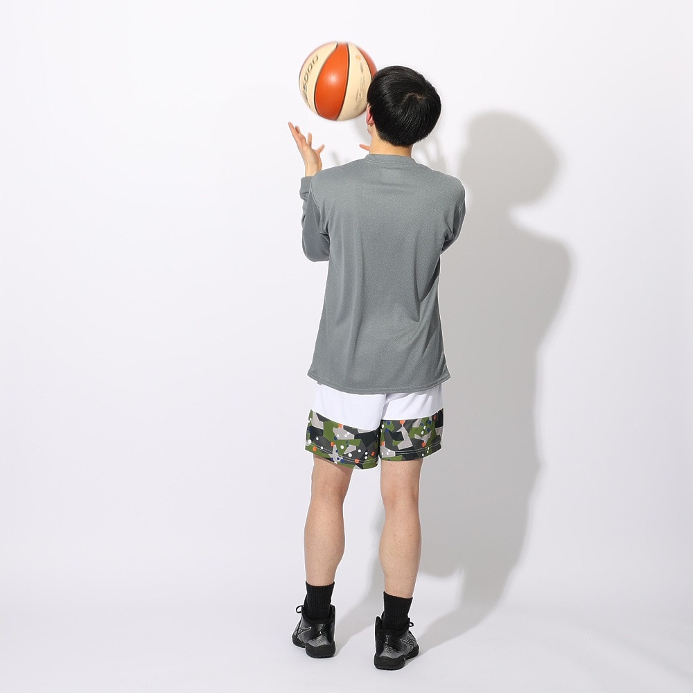 スポルディング（SPALDING）（メンズ、レディース）バスケットボールウェア プラクティスパンツ ポルカドット カモ ヘム SMP24111WH