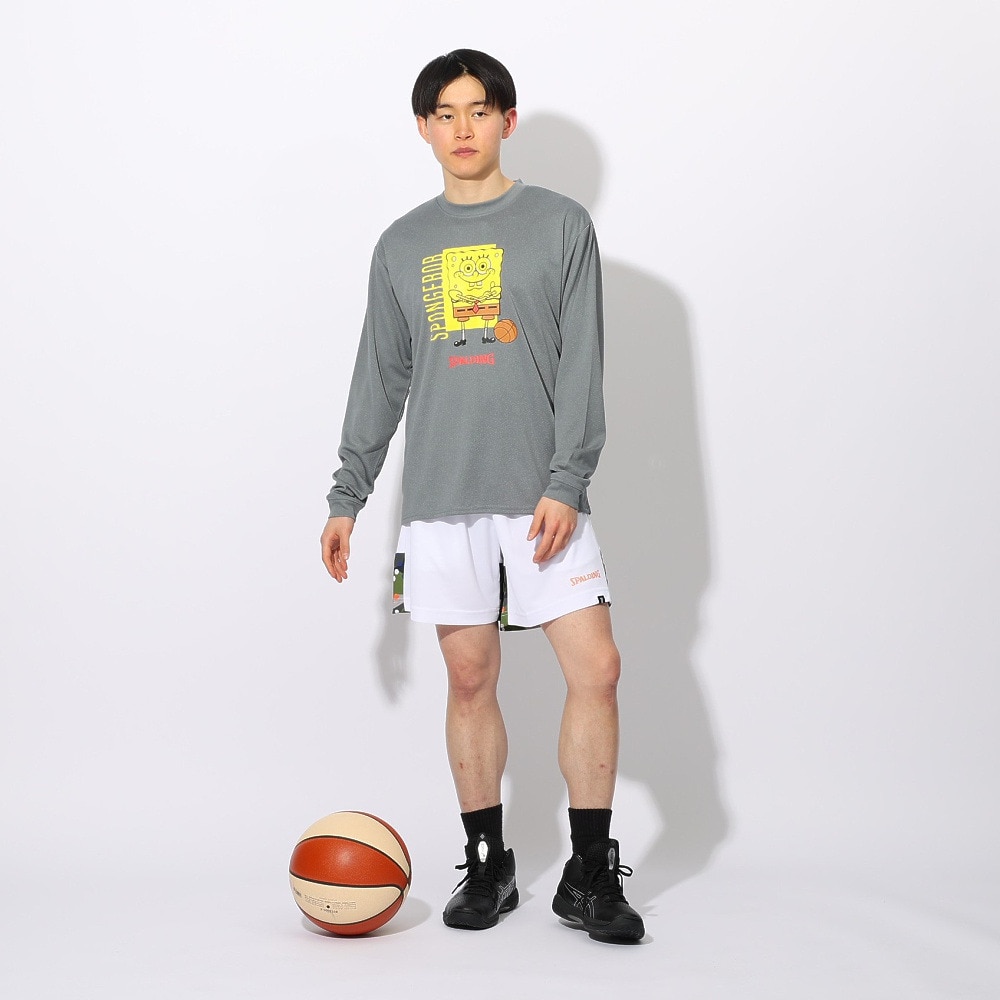 スポルディング（SPALDING）（メンズ、レディース）バスケットボールウェア プラクティスパンツ ポルカドット カモ ヘム SMP24111WH