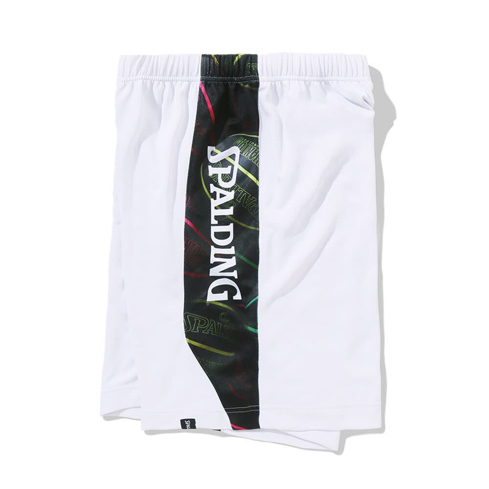 スポルディング（SPALDING）（キッズ）バスケットボールウェア ジュニア プラクティスパンツ ボールプリント サイド SJP23156