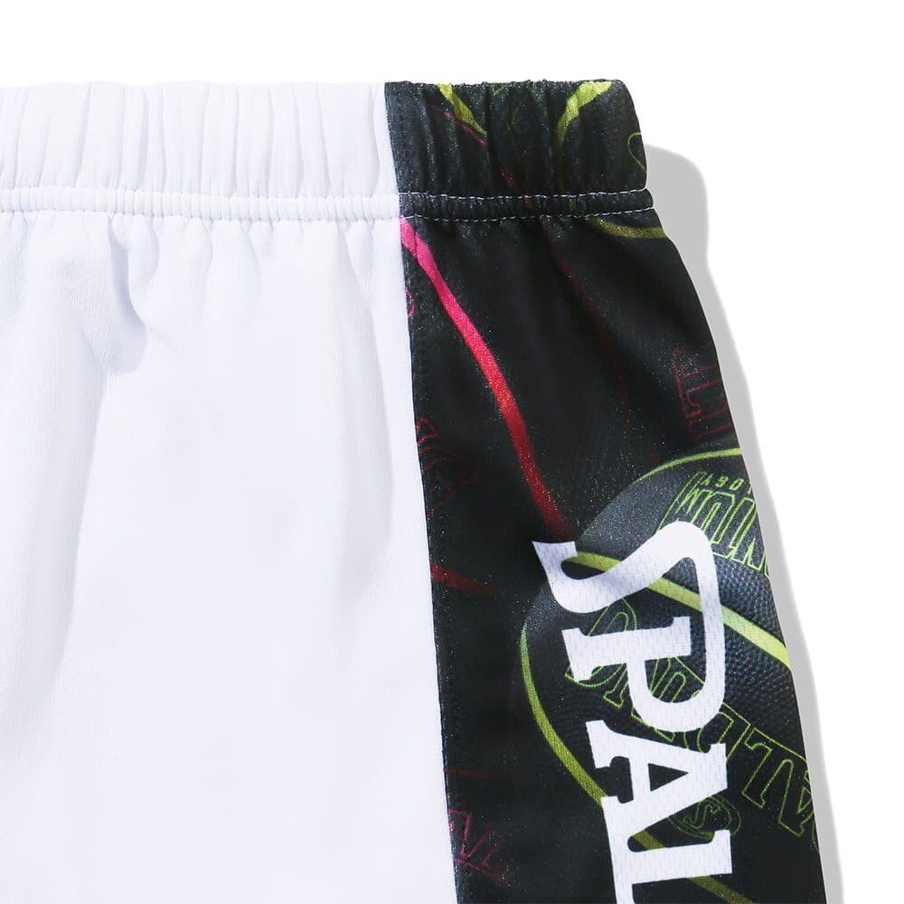 スポルディング（SPALDING）（キッズ）バスケットボールウェア ジュニア プラクティスパンツ ボールプリント サイド SJP23156