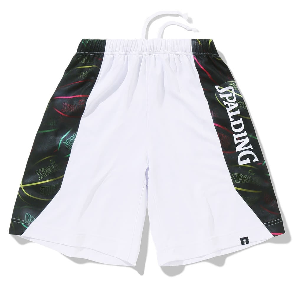 スポルディング（SPALDING）（キッズ）バスケットボールウェア ジュニア プラクティスパンツ ボールプリント サイド SJP23156