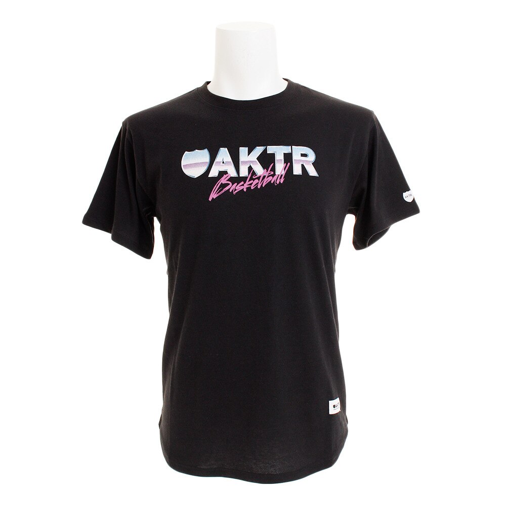  Ｔシャツ メンズ 半袖 RETRO FUTURE ロゴ 218-011005 BK 【 バスケットボール ウェア 】