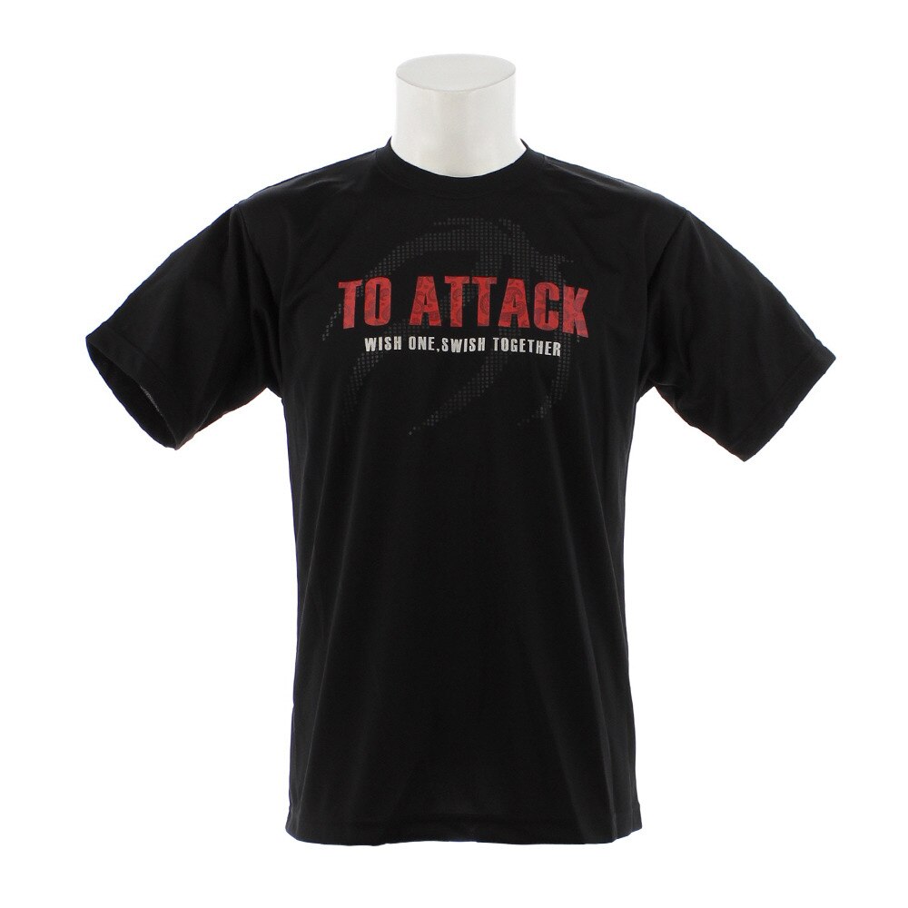 Tシャツ メンズ 半袖 ドライプラス 吸汗速乾 To attack 751G9ES1009 BLK 【 バスケットボール ウェア 】