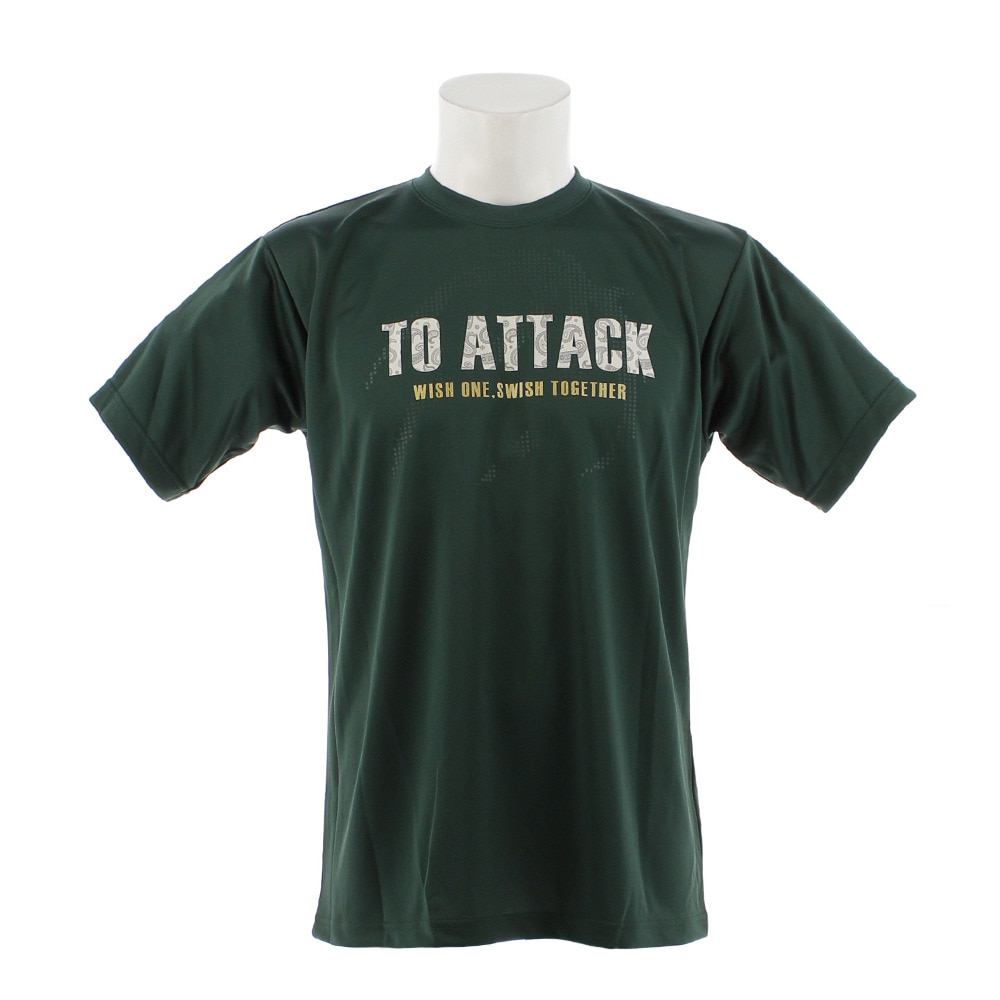 Tシャツ メンズ 半袖 ドライプラス 吸汗速乾 To attack 751G9ES1009 DGRN 【 バスケットボール ウェア 】