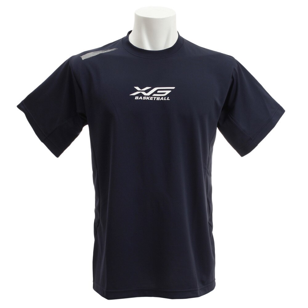 Ｔシャツ メンズ 半袖 ドライプラスW 吸汗速乾 バスケ グラフィック 751G9ES1001 NVY 【 バスケットボール ウェア 】