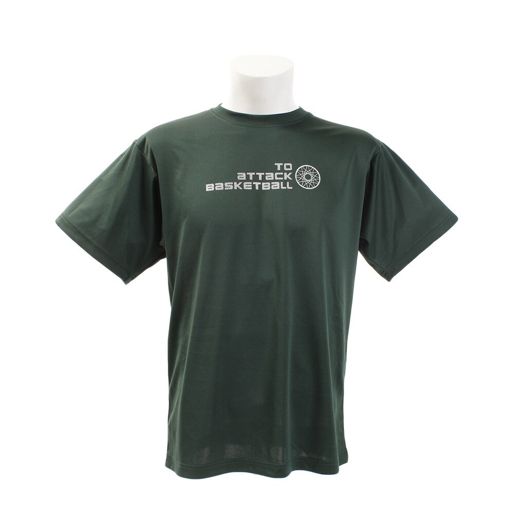 Tシャツ メンズ 半袖 ドライプラス 吸汗速乾 751G9CD1034 DGRN 【 バスケットボール ウェア 】