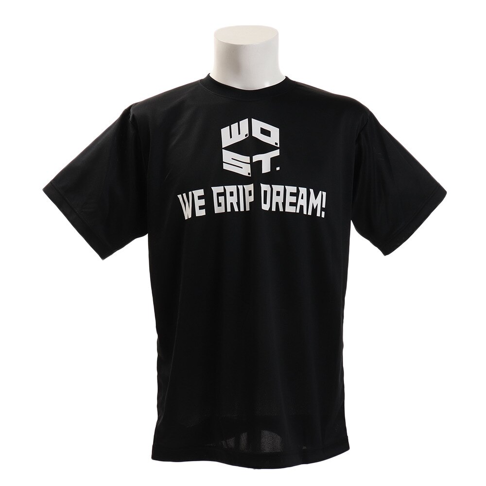 Ｔシャツ メンズ 半袖 ドライプラス 吸汗速乾 メッセージ 751G9ES1008 BLK 【 バスケットボール ウェア 】