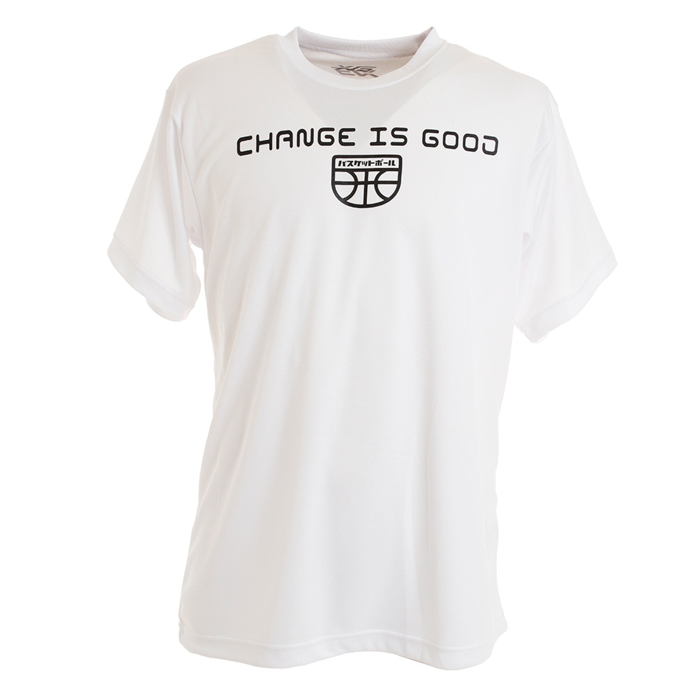 Ｔシャツ メンズ 半袖 ドライプラス 吸汗速乾 Change is good 751G0ES8223 WHT 【 バスケットボール ウェア 】
