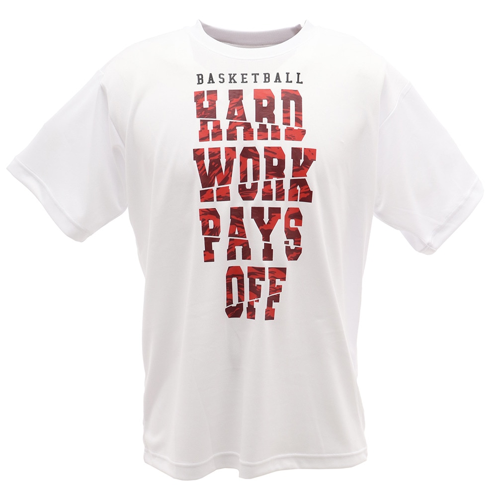Ｔシャツ メンズ 半袖 DEO PARTS Hard work pays off 751G0ES8214 WHT 【 バスケットボール ウェア 】