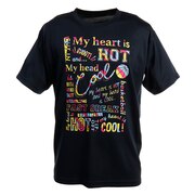 Tシャツ メンズ 半袖 My heart is HOT 751G0CD8229 NVY バスケットボール ウェア ドライ 吸汗速乾